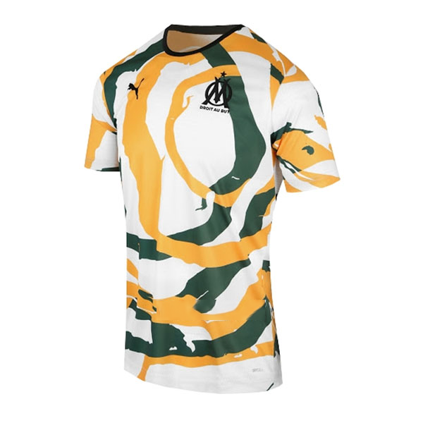 Tailandia Camiseta Marsella OM Africa 2021-22 Blanco Naranja Verde